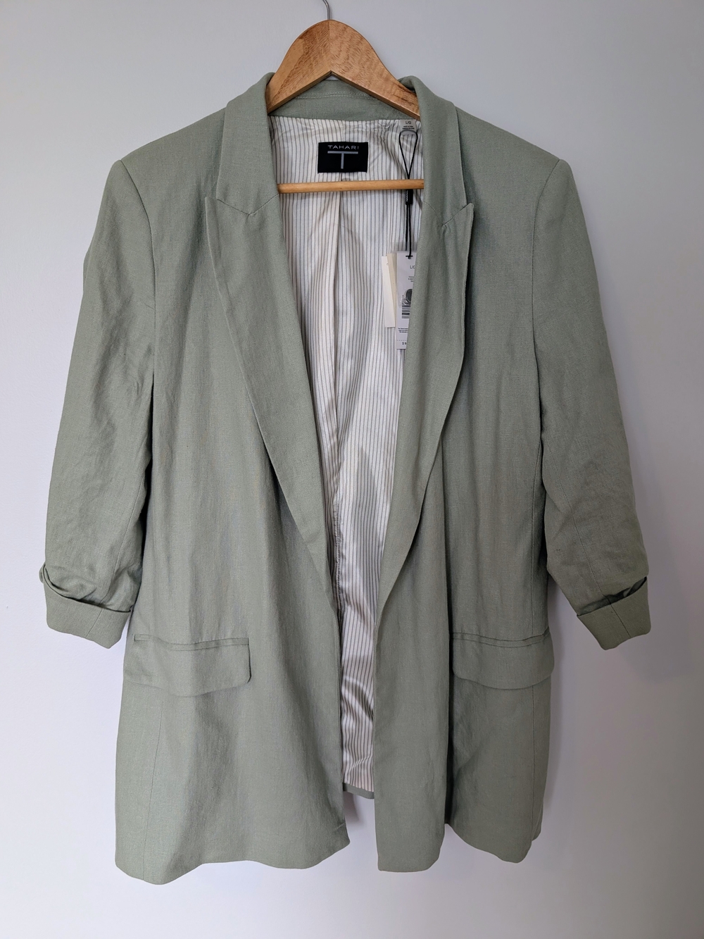 Tahari Linen Blazer — Size Large | NWT